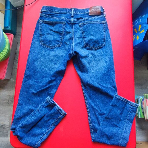 Abercrombie & Fitch jeans signature stretch skinny blue men's size W32 L34 - Picture 3 of 9